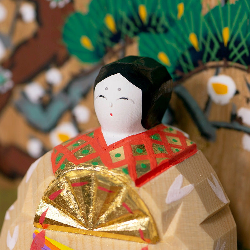 奈良彫吉野雛池野鉄仙作『功名ばなし』日本人形