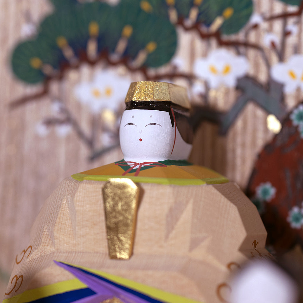 川口神泉 一刀彫 ダルマ雛 奈良一刀彫雛人形 段飾雛 （特大） 神泉作 – 奈良一刀彫 誠美堂