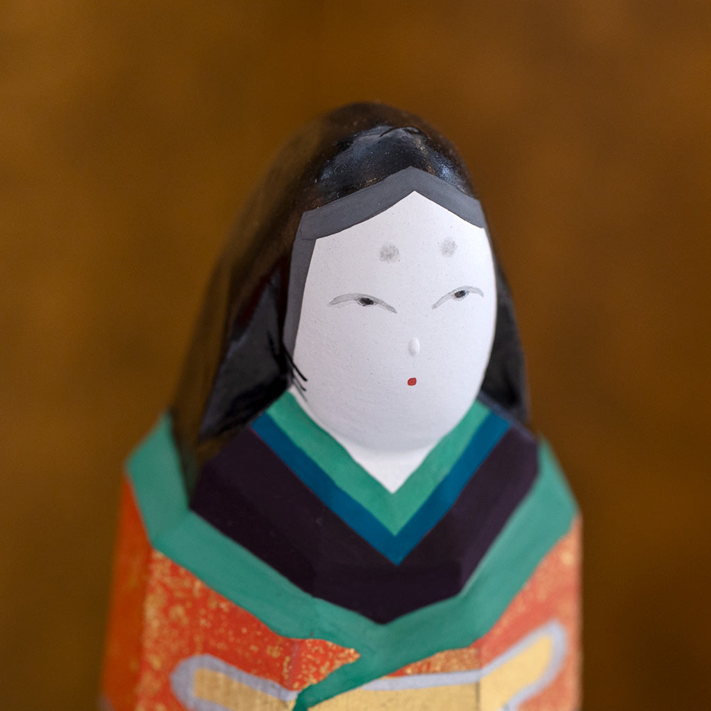 一刀彫　立雛　神泉　御雛　ひな人形　共箱　豆雛人形　ひなまつり　レトロ 奈良一刀彫り 雛人形 川口神泉 立雛 共箱付き 伝統工芸 木彫