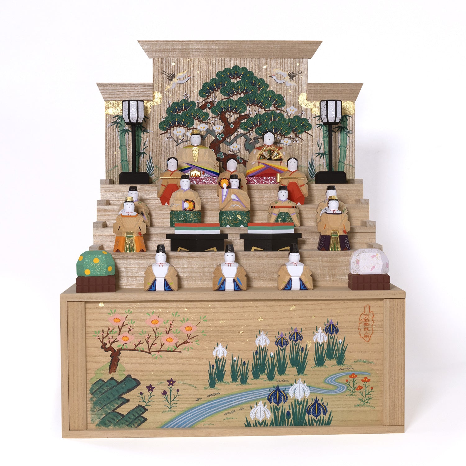 一刀彫　雛人形　小さな　御雛　立雛　奈良　神泉　専用箱付き 立雛（2号） 神泉作 – 奈良一刀彫 誠美堂