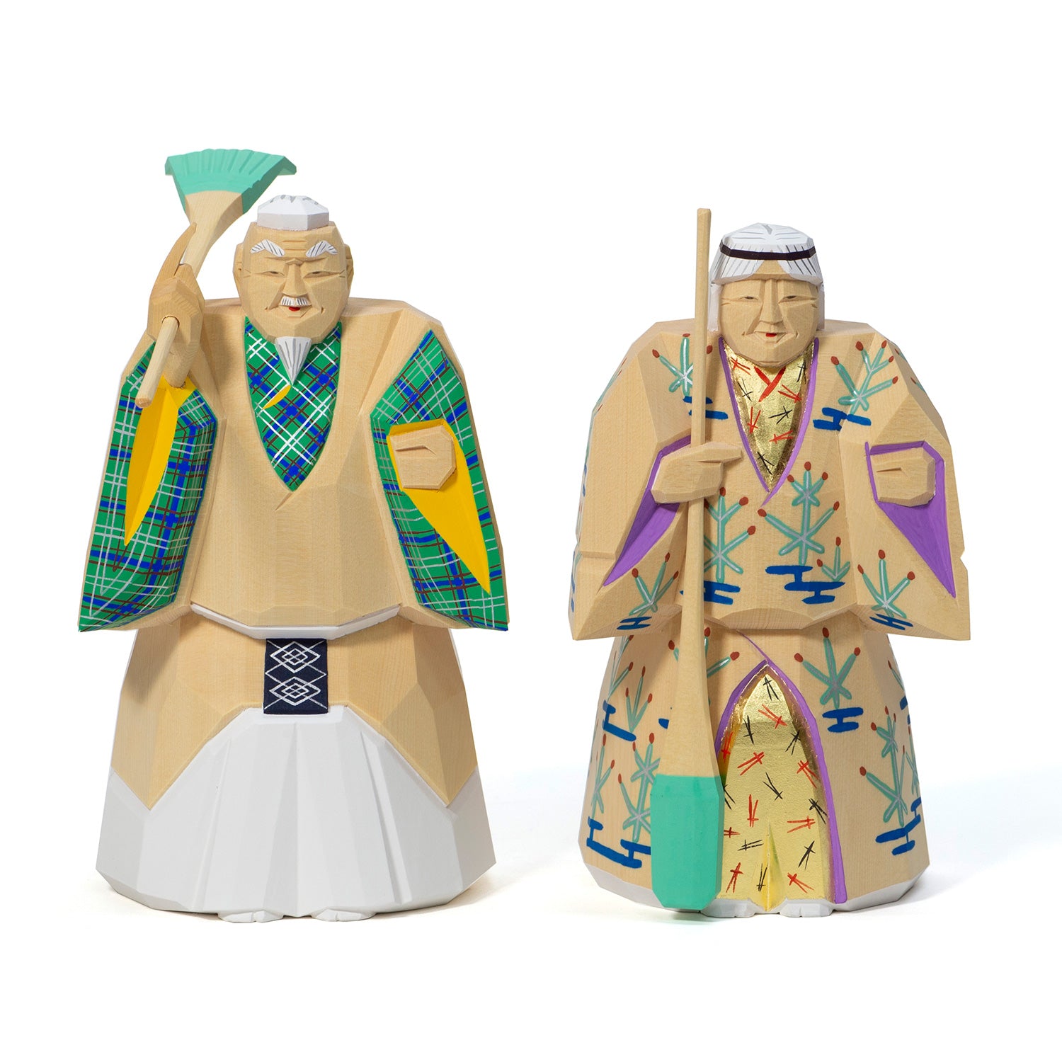 感謝価格です！美品、保管のまま、松本鐵山作、一刀彫、高砂 6_281eb03d-b50f-4dea-bbfc-